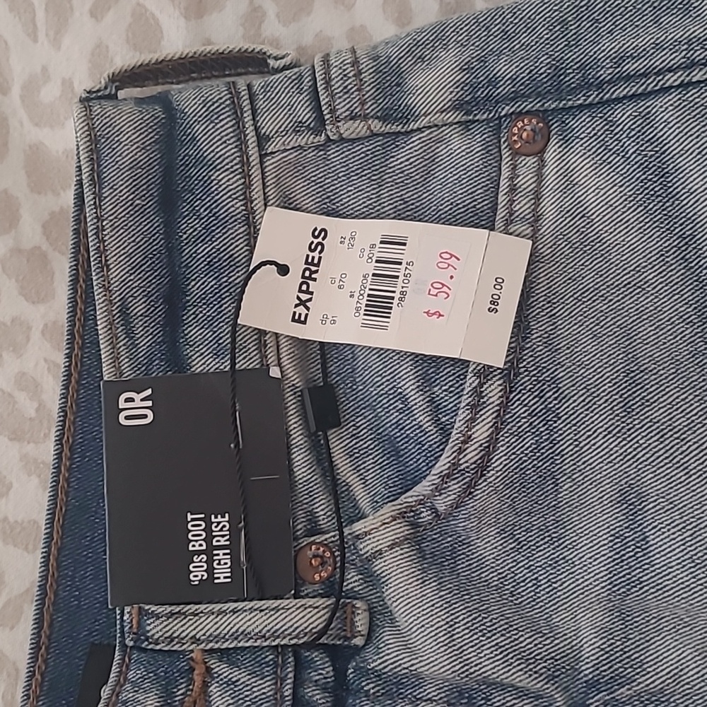 BNWT Express 90s Boot cut High Rise Jean size 0 Regular